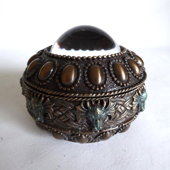 NEW DESIGN TOSCANO DRAGON EYE MYSTICAL GOTHIC ODDITY LIDDED TRINKET SAFE BOX - Picture 5 of 13